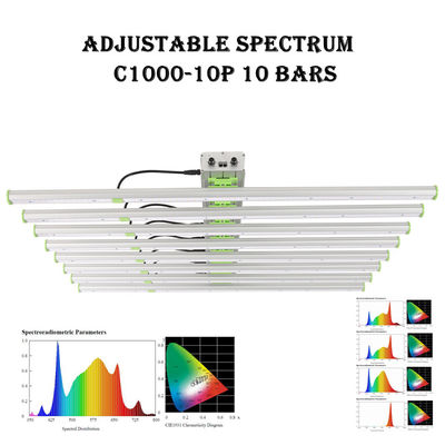 2500μMol 10 la planta LED de las barras EPAR 760nm crece las luces 1000W SMD3030